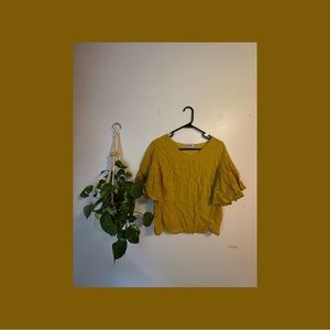 Fabindia Gold Cropped Blouse